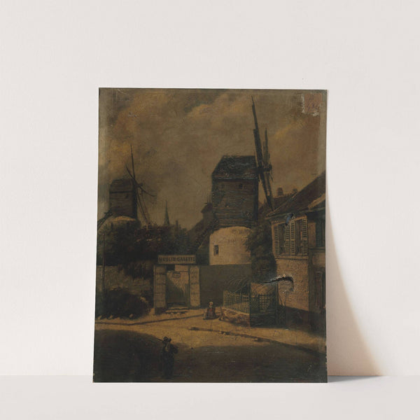 Le moulin de la Galette et le moulin Blutefin, Montmartre, 18ème arrondissement by Arsène Désiré d'Haussy