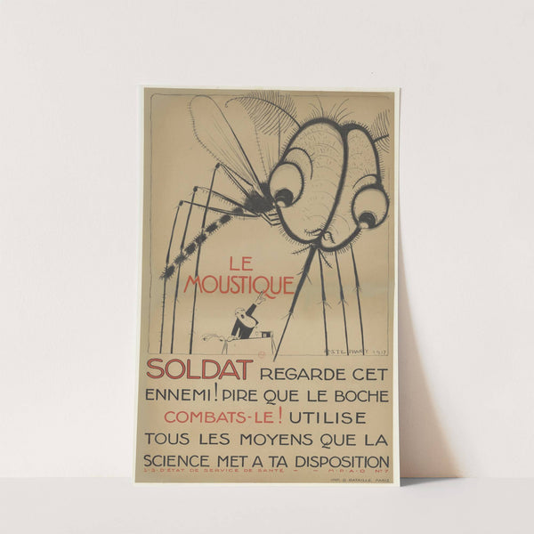 Le moustique Soldat regarde cet ennemi Pire que le Boche, combats-le (1917) by H. Stéphany