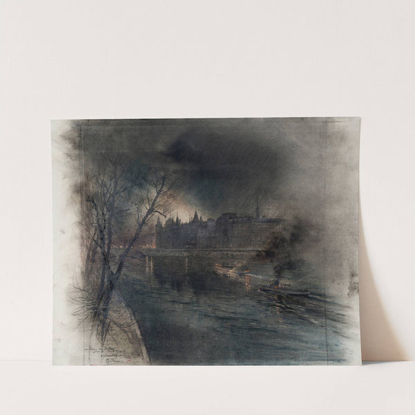 Le Palais de Justice vu du Pont-Neuf (1915-1945) by Charles Jouas