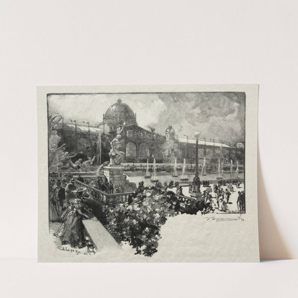 Le Palais des Arts Liberaux, Extérieur (1889) by Auguste Louis Lepère