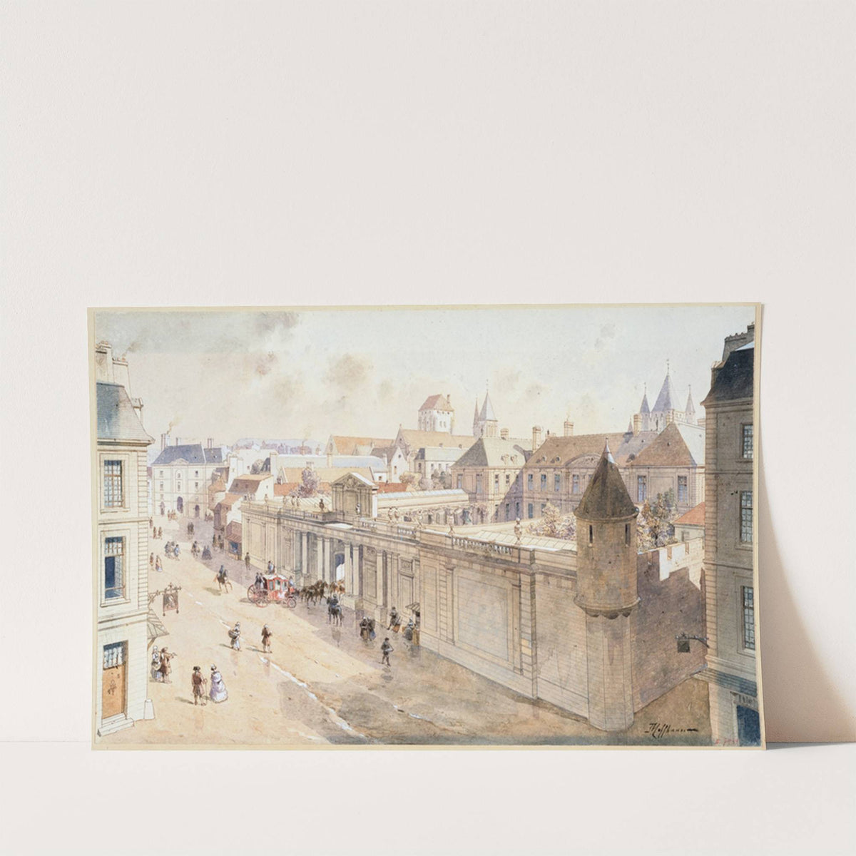 Le palais du Grand Prieur au Temple, en 1770 (1915-1945) by Fédor Hoffbauer