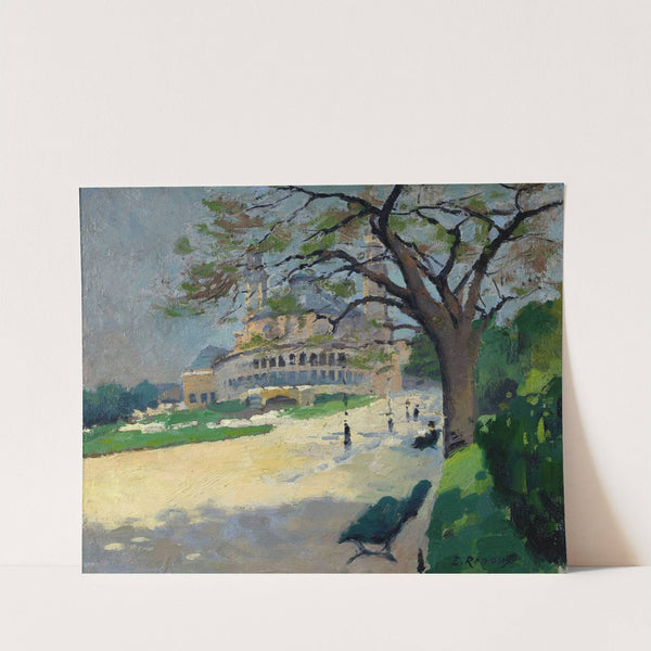 Le Palais du Trocadéro vu des jardins by Ernest Jules Renoux