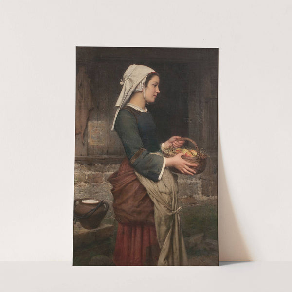 Le panier de pommes by Emile-Auguste Hublin