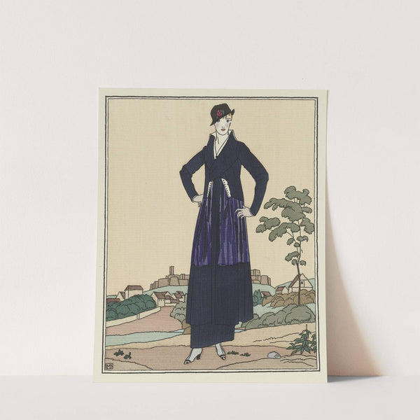 Le paysage romantique ; Costume tailleur de Worth (1914) by Bernard Boutet de Monvel