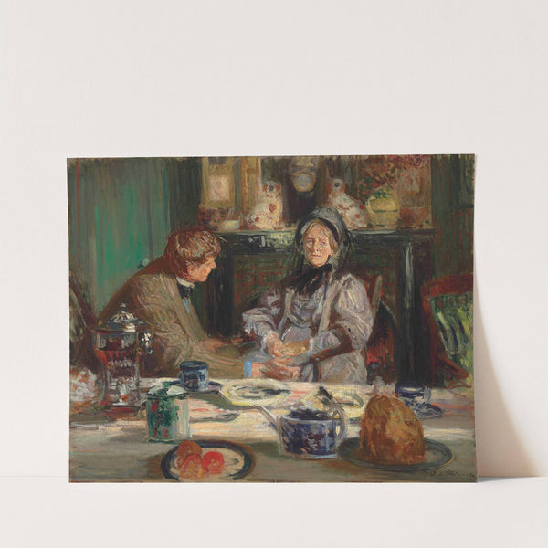 Le peintre Sickert et sa mère, Petit-déjeuner á Neuville by Jacques-Émile Blanche