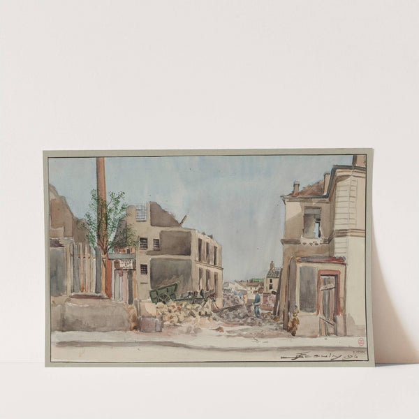 Le percement de la rue de la Convention, prise du 155 rue Blomet à travers les rues de Vaugirard et OLivier de Serres (1896) by F. Séguin