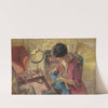 Le Petit Salon, Madame Hessel À La Table À Ouvrage (Étude) by Édouard Vuillard