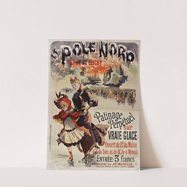 Le Pôle Nord, 18, rue de Clichy. Patinage perpétuel sur vraie glace (1895) by Paul Balluriau