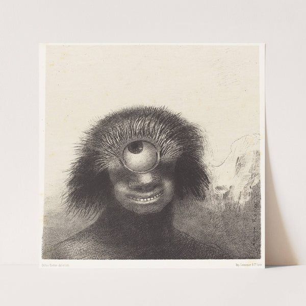 Le Polype difforme flottait sur les rivages, sorte de cyclope souriant et hideux (Thedeformed polyp floated on the shores, a sort of smiling and hideous Cyclops by Odilon Redon