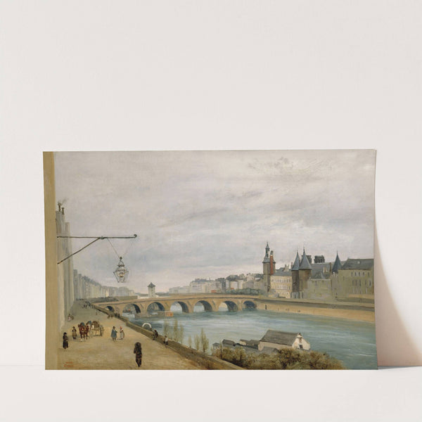 Le Pont au Change, vu du quai de Gesvres by Jean-Baptiste-Camille Corot