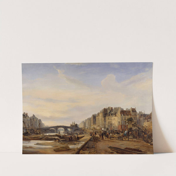 Le Pont-Marie et le port Saint-Paul by Charles-Louis Mozin