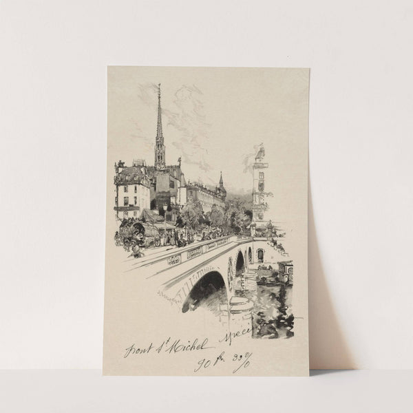 Le Pont Saint-Michel (1890) by Auguste Louis Lepère