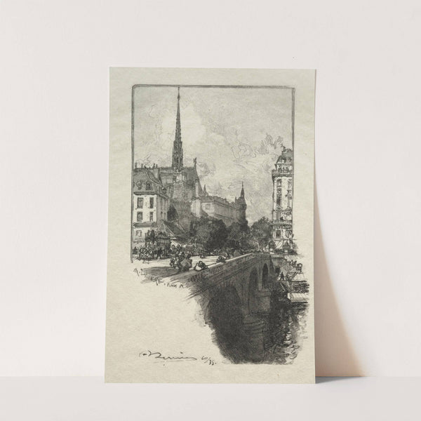 Le Pont St. Michel (1890) by Auguste Louis Lepère