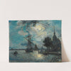 Le Port De Dordrecht Au Clair De Lune by Johan Barthold Jongkind