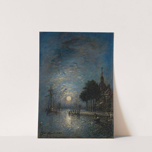 Le Port De Dordrecht Au Crépuscule by Johan Barthold Jongkind