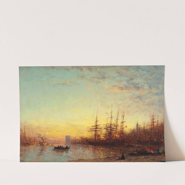 Le port de Marseille au coucher du soleil (1890-1895) by Félix Ziem