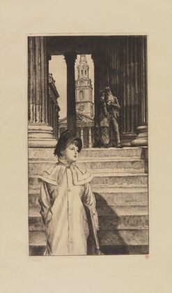 Le portique de la Galerie nationale à Londres (1878)