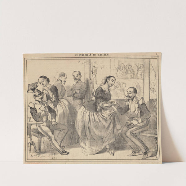Le quadrille des lanciers; triomphe des lanciers au salon de mars (1840-1903) by Charles Vernier