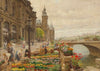 Le quai aux fleurs et la tour de l’horlage