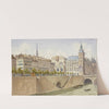 Le quai de la Cité et la tour de l’Horloge en 1855 (la flèche de la Sainte-Chapelle reconstruite) (1915-1945) by Fédor Hoffbauer