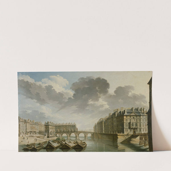 Le Quai des Ormes (actuel quai de l’Hôtel de Ville), le pont Marie et l’île Saint-Louis (1757) by Nicolas Jean-Baptiste Raguenet