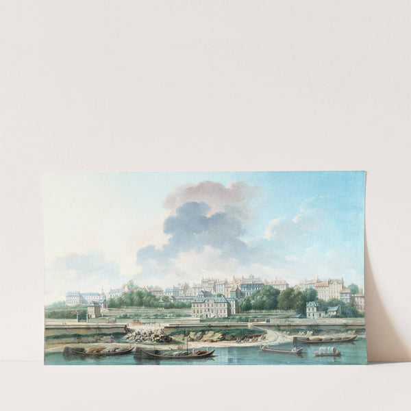 Le Quai et le Village de Passy, vus de la rive gauche (1757) by Nicolas Jean-Baptiste Raguenet