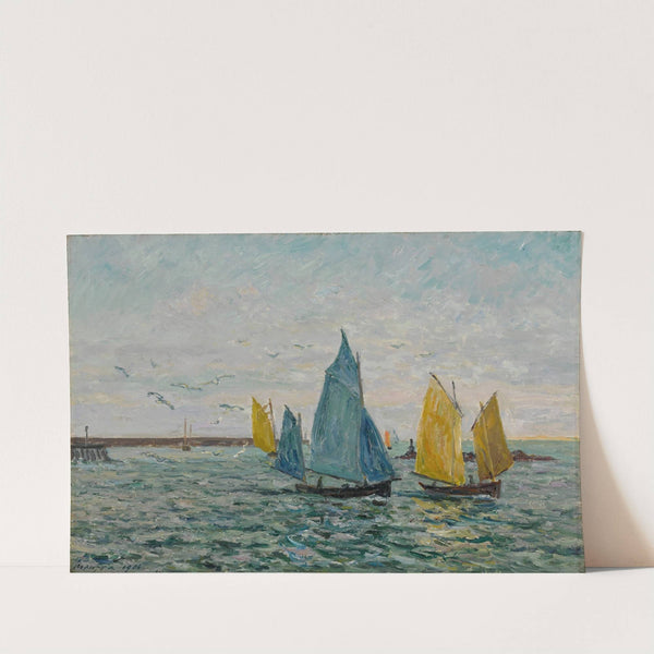 Le Rentrée des bateaux crevettiers, Le Croisic (1906) by Maxime Maufra