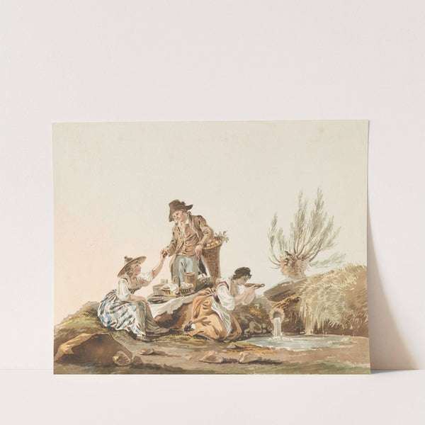 Le repas champêtre by Johann Karl Müllener