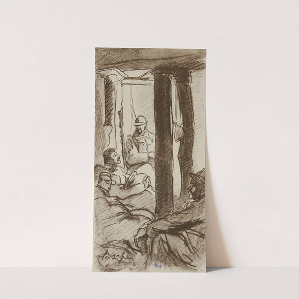 Le repos dans la sape agonne (1915-1916) by Georges Goursat (Sem)