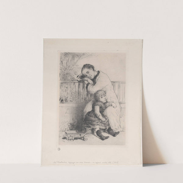 Le Repos de bébé (1881) by Marcellin-Gilbert Desboutin