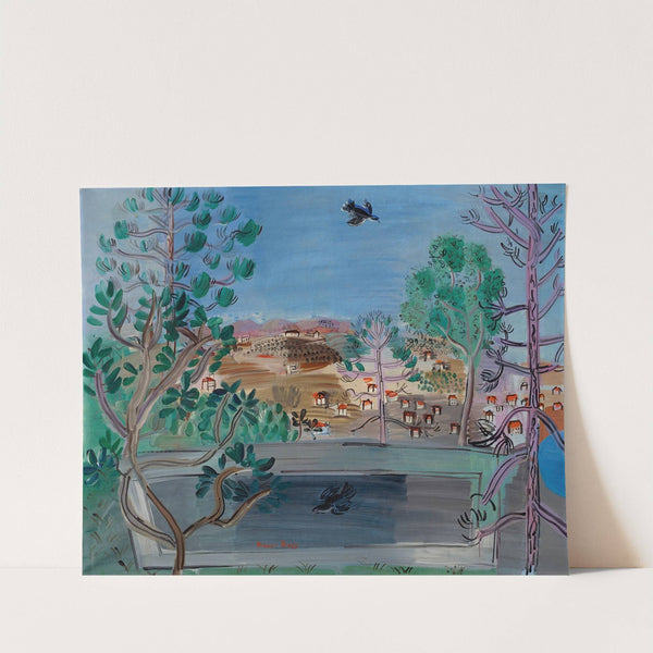 Le réservoir à Golfe-Juan, à l’oiseau (1927) by Raoul Dufy