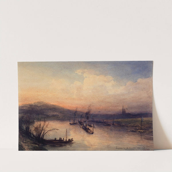 Le retour des cendres de Napoléon Ier, 1840, la Seine près de Saint-Denis by Jean-Jacques Champin