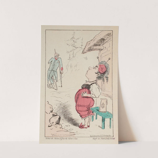 Le retour du fiancé en Allemagne (tableau.) by Faustin Betbeder