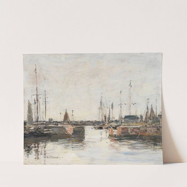 Le sas à Trouville by Eugène Boudin