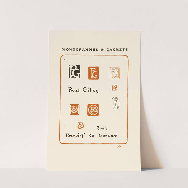 Le second livre des monogrammes, marques, cachets et es libris Pl.28 by George Auriol