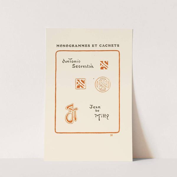 Le second livre des monogrammes, marques, cachets et es libris Pl.29 by George Auriol