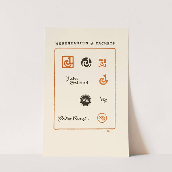 Le second livre des monogrammes, marques, cachets et es libris Pl.36 by George Auriol