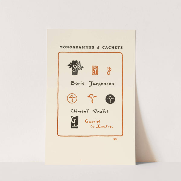 Le second livre des monogrammes, marques, cachets et es libris Pl.42 by George Auriol