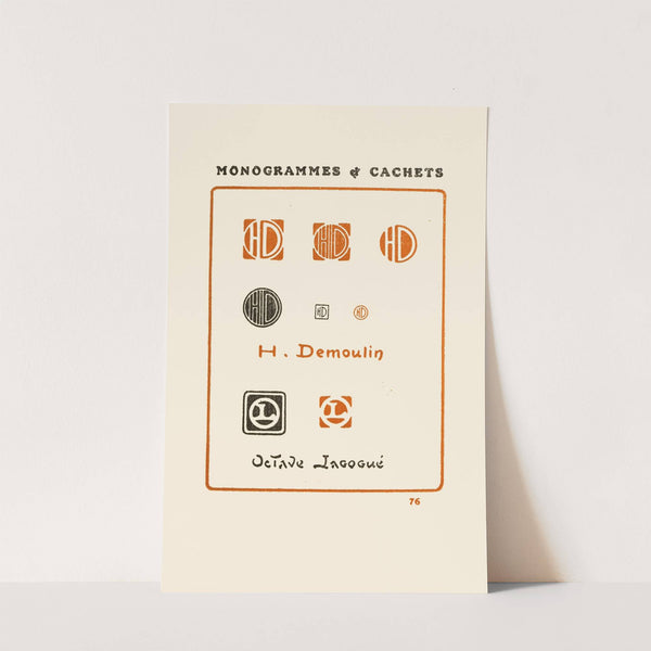 Le second livre des monogrammes, marques, cachets et es libris Pl.74 by George Auriol