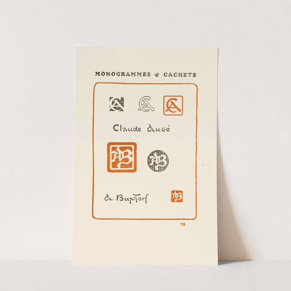 Le second livre des monogrammes, marques, cachets et es libris Pl.76 by George Auriol