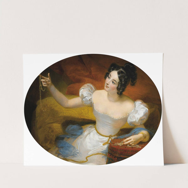 Le soir ou jeune fille tenant un collier by Claude Marie Dubufe