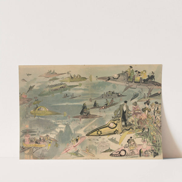 Le Sortie de l’opéra en l’an 2000 (1902) by Albert Robida