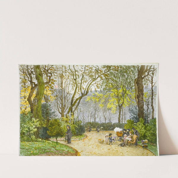 Le square de la mairie du XIVème arrondissement. Les veuves by Félix Brard