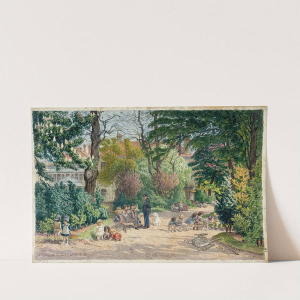 Le square de la Mairie et l'école des garçons, Paris, XIVème arrondissement by Félix Brard