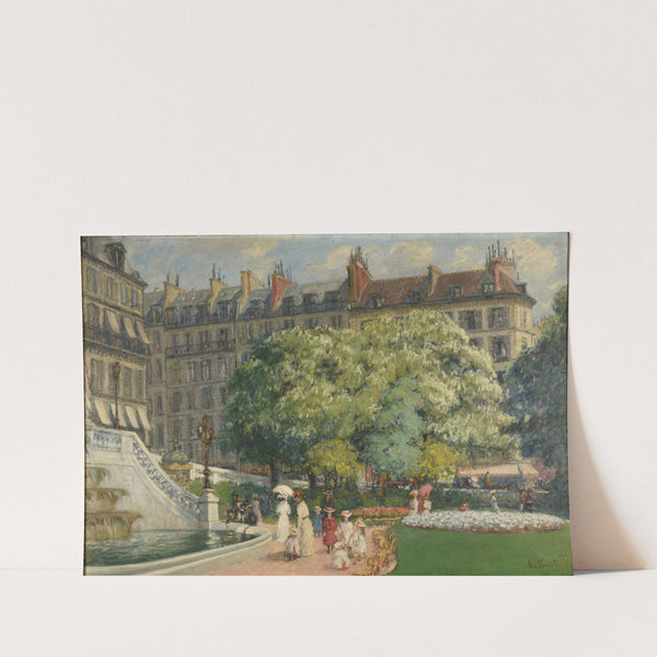 Le square de la Trinité; le bassin by Louis Paviot