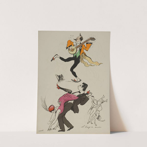 Le tango de demain ; Joël Sol, Jean Guitry (1913) by Georges Goursat (Sem)
