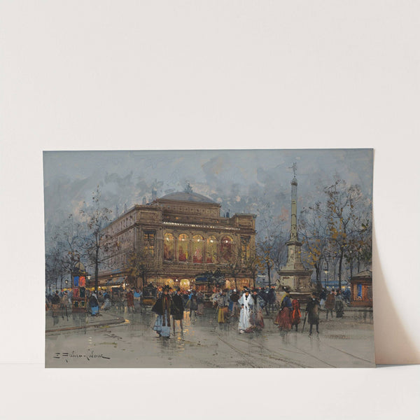 Le Théâtre du Châtelet, Paris by Eugène Galien-Laloue