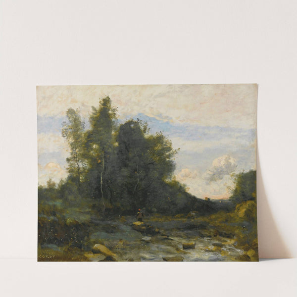 Le Torrent Pierreux (Crépuscule) by Jean-Baptiste-Camille Corot