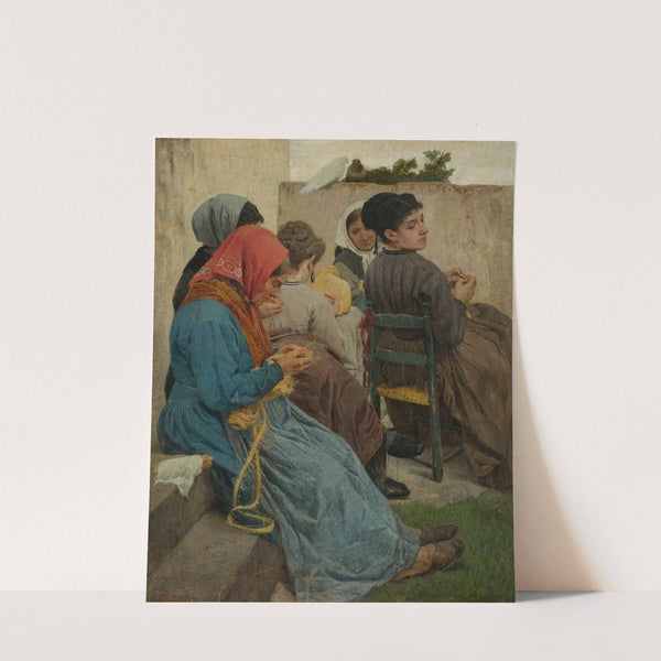 Le trecciaiole di paglia by Egisto Ferroni