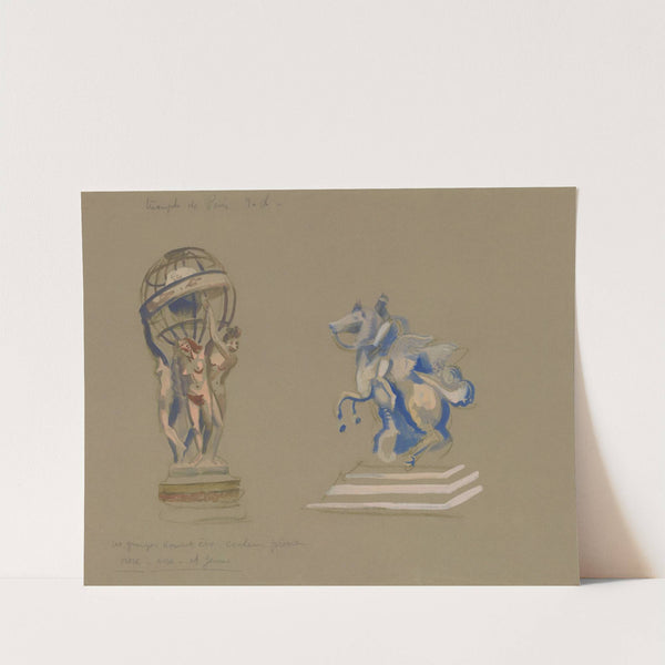 Le Triomphe de Paris – maquette de décor – Illuminations de statues parisiennes (1920s) by Robert Delaunay